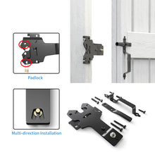 Load image into Gallery viewer, Self-Closing Fence Gate Latch With Handle, Heavy Duty Vinyl Post Mount Automatic Self-Locking Wooden Gate Hardware, Gravity Lever Door Latches for Outdoor/Secure Pool/Yard/Garden