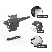 Load image into Gallery viewer, Self-Closing Fence Gate Latch, Heavy Duty Vinyl Post Mount Automatic Self-Locking Wooden Gate Hardware, Gravity Lever Door Latches for Outdoor/Secure Pool/Yard/Garden