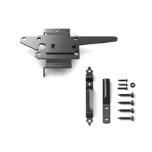 Load image into Gallery viewer, Self-Locking Fence Gate Latch With Handle, Heavy Duty Vinyl Post Mount Automatic Self-Closing Wooden Gate Hardware, Gravity Lever Door Latches for Outdoor/Secure Pool/Yard/Garden