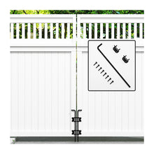 Load image into Gallery viewer, Heavy Duty 28" Door Drop Rod, 1PC, Black Powder Coated Gates Doors Stopper with Pre-Drilled Holes Brackets, Universal for Wooden & Vinly Gate, Fence Ground Latch