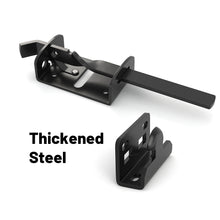 Load image into Gallery viewer, Slide Gate Latch Bolt Lock with Padlock Hole, Heavy Duty Fence Gate Bolt Latch Locks Hardware for Shed Wooden Fences Barn Yard Doors Outdoor Latch (Black)