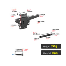 Load image into Gallery viewer, Self-Closing Fence Gate Latch, Heavy Duty Vinyl Post Mount Automatic Self-Locking Wooden Gate Hardware, Gravity Lever Door Latches for Outdoor/Secure Pool/Yard/Garden