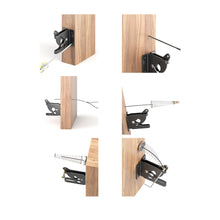 Load image into Gallery viewer, Gate Latch with Spring Cable Pull for Fence Gate - Carbon Steel - Black,Self Locking Fence Gate Latch,Gate Latch for Wooden & Vinyl Fence Gates Fence