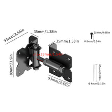 Load image into Gallery viewer, Self-Closing Gate Hinges Heavy Duty, Carbon Steel with Black Powder Coat & Spring Loaded, Adjustable Tension Pinch-Resistant for Wooden Fence Doors/Gates/Yard Enclosures