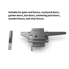 Load image into Gallery viewer, Self-Closing Fence Gate Latch, Heavy Duty Vinyl Post Mount Automatic Self-Locking Wooden Gate Hardware, Gravity Lever Door Latches for Outdoor/Secure Pool/Yard/Garden