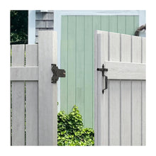 Load image into Gallery viewer, Self-Closing Fence Gate Latch With Handle, Heavy Duty Vinyl Post Mount Automatic Self-Locking Wooden Gate Hardware, Gravity Lever Door Latches for Outdoor/Secure Pool/Yard/Garden