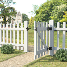 Load image into Gallery viewer, Self-Locking Fence Gate Latch, Heavy Duty Vinyl Post Mount Automatic Self-Closing Wooden Gate Hardware, Gravity Lever Door Latches for Outdoor/Secure Pool/Yard/Garden