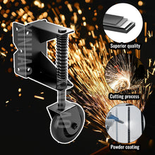 Load image into Gallery viewer, Heavy Duty Gate Caster Wheels with Shock Spring, Carbon Steel Black Powder Coated Bracket & Nylon Rollers, Self-Adjusting Spring for Smooth Sliding Gates on Ground (Left and Right)