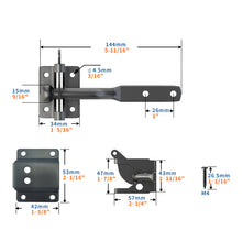 Load image into Gallery viewer, Gravity Gate Latch - Heavy-Duty Self-Locking for Wooden & vinyl Fence Gates (Black Steel)