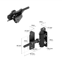 Load image into Gallery viewer, Self-Closing Fence Gate Hinges, Small Size Stainless Steel with Black Powder Coat & Spring Loaded, Adjustable Tension for Wooden Fence Doors/Gates/Yard
