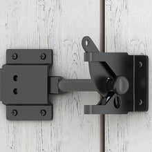 Load image into Gallery viewer, Gravity Gate Latch - Heavy-Duty Self-Locking for Wooden & vinyl Fence Gates (Black Steel)