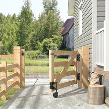 Load image into Gallery viewer, Heavy Duty Gate Caster Wheels with Shock Spring, Carbon Steel Black Powder Coated Bracket & Nylon Rollers, Self-Adjusting Spring for Smooth Sliding Gates on Ground (Left and Right)