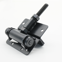 Load image into Gallery viewer, Self-Closing Fence Gate Hinges, Small Size Stainless Steel with Black Powder Coat & Spring Loaded, Adjustable Tension for Wooden Fence Doors/Gates/Yard