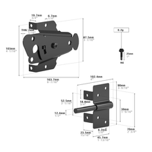 Load image into Gallery viewer, Self-Locking Fence Gate Latch, Vinyl Post Mount Automatic Self-Closing Wooden Gate Hardware, Gravity Lever Door Latches for Outdoor/Secure Pool/Yard/Garden