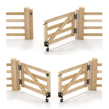 Load image into Gallery viewer, Heavy Duty Gate Caster Wheels with Shock Spring, Carbon Steel Black Powder Coated Bracket & Nylon Rollers, Self-Adjusting Spring for Smooth Sliding Gates on Ground (Left and Right)