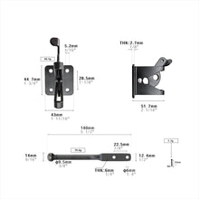Load image into Gallery viewer, Gravity Gate Latch - Heavy-Duty Self-Locking for Wooden & Vinyl Fence Gates (Black Steel)