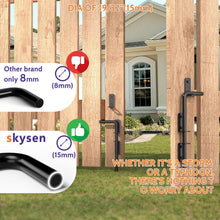 Load image into Gallery viewer, SKYSEN 2 Pack Cane Bolts for Gates, Gate Drop Rod, Gate Stopper- Ultra Drop pin Dia of 19/32"- Heavy Duty gate Bolt- Wood & Vinyl Fence gate Hardware