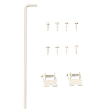 Load image into Gallery viewer, Heavy Duty 28" Door Drop Rod, 1PC, Black Powder Coated Gates Doors Stopper with Pre-Drilled Holes Brackets, Universal for Wooden & Vinly Gate, Fence Ground Latch