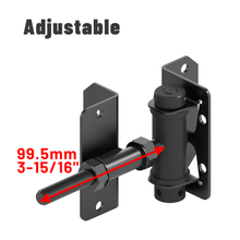 Load image into Gallery viewer, Self-Closing Fence Gate Hinges, Small Size Stainless Steel with Black Powder Coat & Spring Loaded, Adjustable Tension for Wooden Fence Doors/Gates/Yard