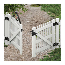 Load image into Gallery viewer, Self-Locking Fence Gate Latch, Heavy Duty Vinyl Post Mount Automatic Self-Closing Wooden Gate Hardware, Gravity Lever Door Latches for Outdoor/Secure Pool/Yard/Garden
