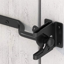 Load image into Gallery viewer, Gravity Gate Latch - Heavy-Duty Self-Locking for Wooden &amp; Vinyl Fence Gates (Black Steel)
