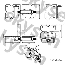 Load image into Gallery viewer, skysen Vinyl Wood Fence Self Closing Gate Hinges Black(2063)
