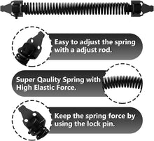 Load image into Gallery viewer, skysen 14&quot; Fence gate Spring self Closing and Adjustable for Wooden or Vinyl Fence,Carbon Steel,Black(gate spring-14&quot;)
