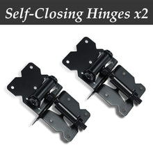 Load image into Gallery viewer, skysen Vinyl Wood Fence Self Closing Gate Hinges Black(2063)
