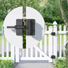 Load image into Gallery viewer, Self-Closing Fence Gate Hinges, Small Size Stainless Steel with Black Powder Coat &amp; Spring Loaded, Adjustable Tension for Wooden Fence Doors/Gates/Yard
