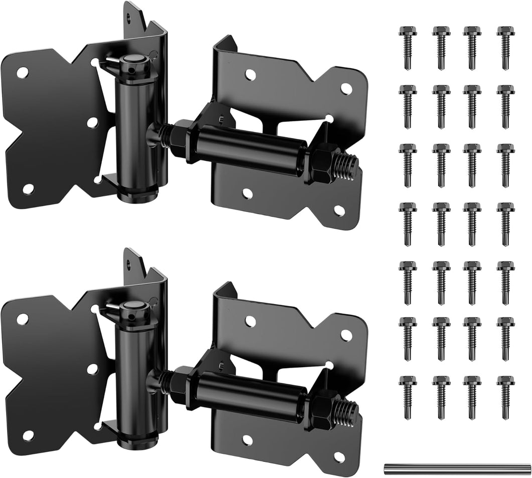 skysen Vinyl Wood Fence Self Closing Gate Hinges Black(2063)