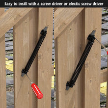 Load image into Gallery viewer, skysen 14&quot; Fence gate Spring self Closing and Adjustable for Wooden or Vinyl Fence,Carbon Steel,Black(gate spring-14&quot;)
