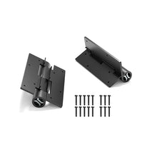 Load image into Gallery viewer, Aluminum Gate Hinges - Lightweight &amp; Rustproof, Self-Closing Adjustable Spring Tension for Wood Fence/Yard Doors (Black, 2 Pack)
