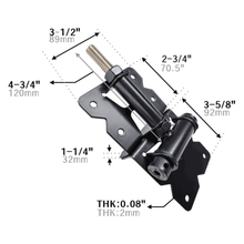 Load image into Gallery viewer, Self-Closing Gate Hinges with Nylon Bearings - Stainless Steel &amp; Nylon Composite, Adjustable Tension Silent Closure for Wood Fence/Yard Gates (Black)
